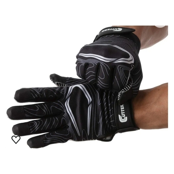 Cutters Game Day Receiver Youth Sports Gloves Black Topo - Picture 5 of 15